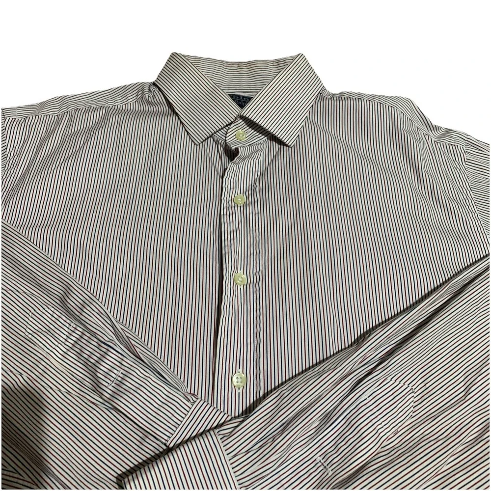 Polo by Ralph Lauren Regent Custom Fit  Dress‎ Shirt Men's 17.5 -36/37 Striped